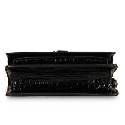 Saint Laurent Mini Sunset Crossbody - Croc Embossed