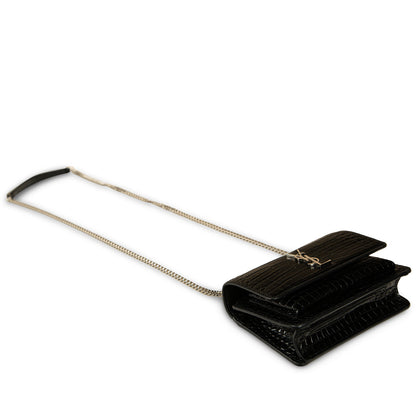 Saint Laurent Mini Sunset Crossbody - Croc Embossed