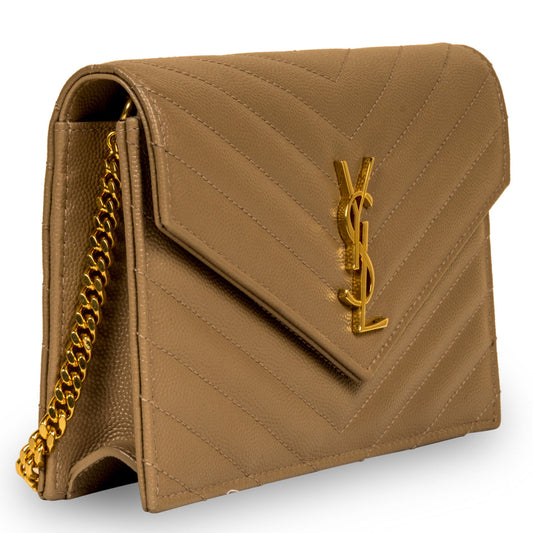 Saint Laurent Chevron Monogram Crossbody