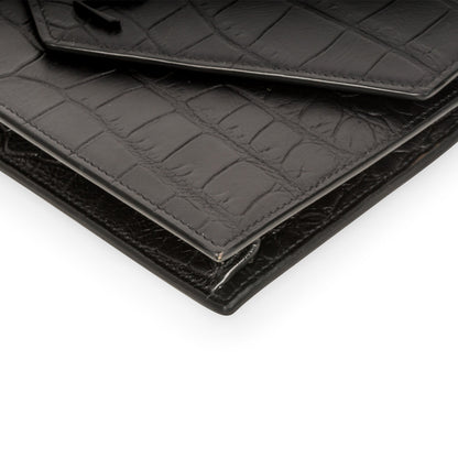 Saint Laurent Envelope Crossbody - Croc Embossed