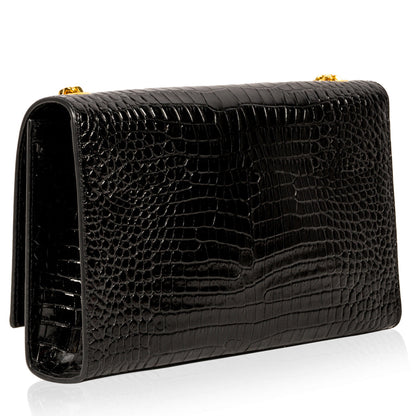 Saint Laurent Kate Tassel Bag - Croc Embossed