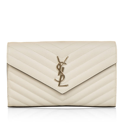 Saint Laurent Monogram Envelope Wallet on Chain