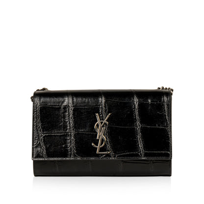 Saint Laurent Kate Croc Embossed