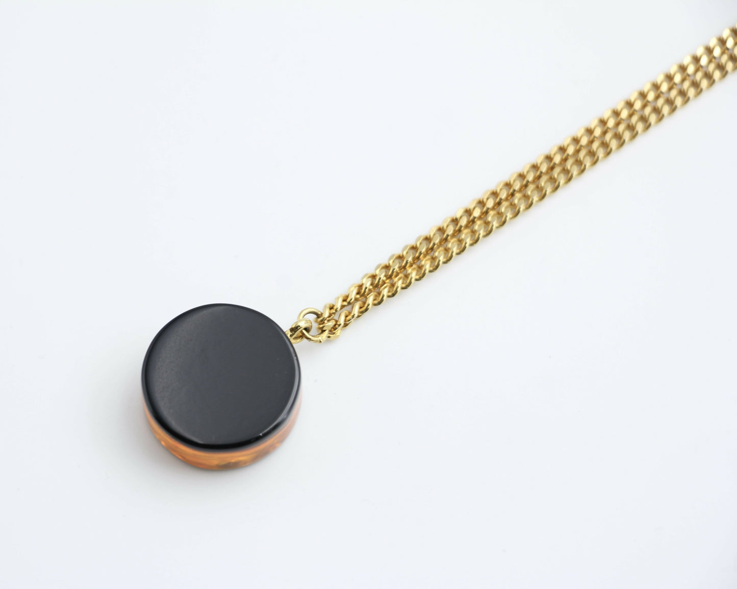 Chanel Vintage 98A Acrylic Dark Brown Camellia Necklace