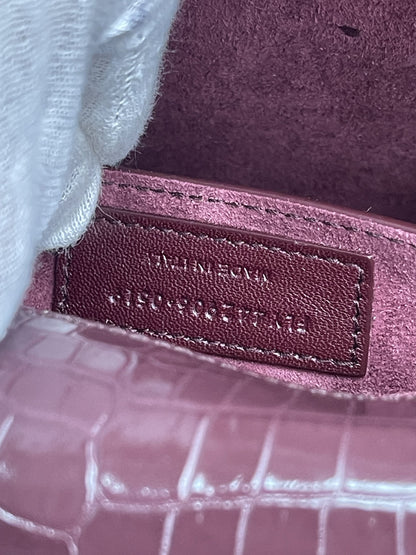 YVES SAINT LAURENT Sunset Medium Crocodile Leather Crossbody Bag Rouge Legion