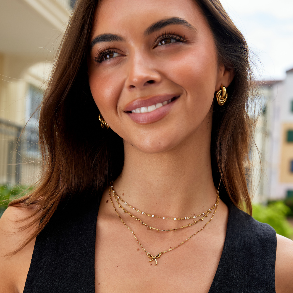 Sofia Twisted Gold Hoop Earrings