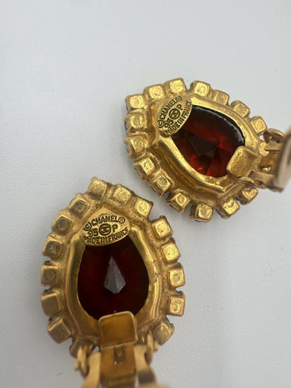 Chanel 1995 Vintage Barbie Earrings Ruby