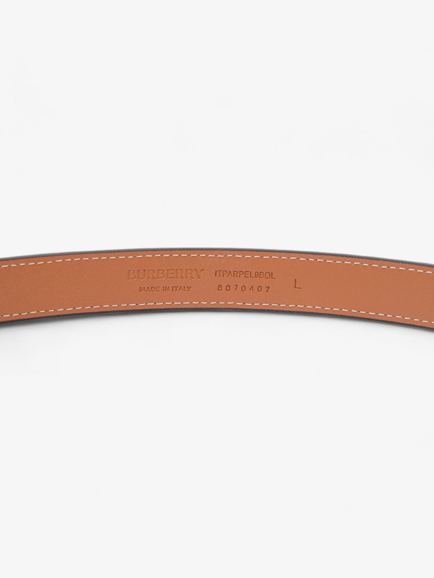 Burberry TB Belt Vintage Check / Light Gold Canvas Large - 117cm