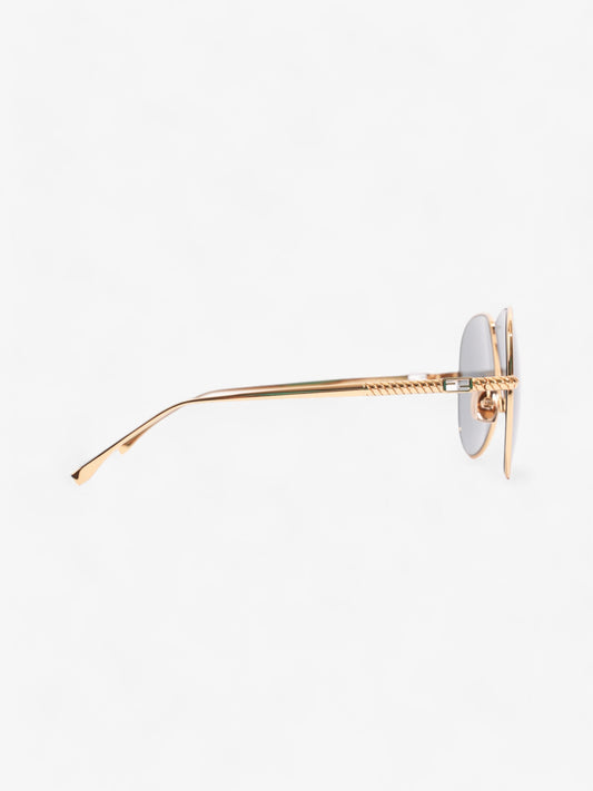 Fendi FF Travel Aviator Gold Acetate 145mm