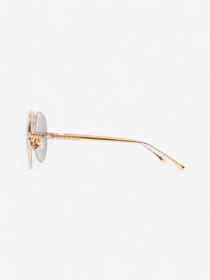 Fendi FF Travel Aviator Gold Acetate 145mm
