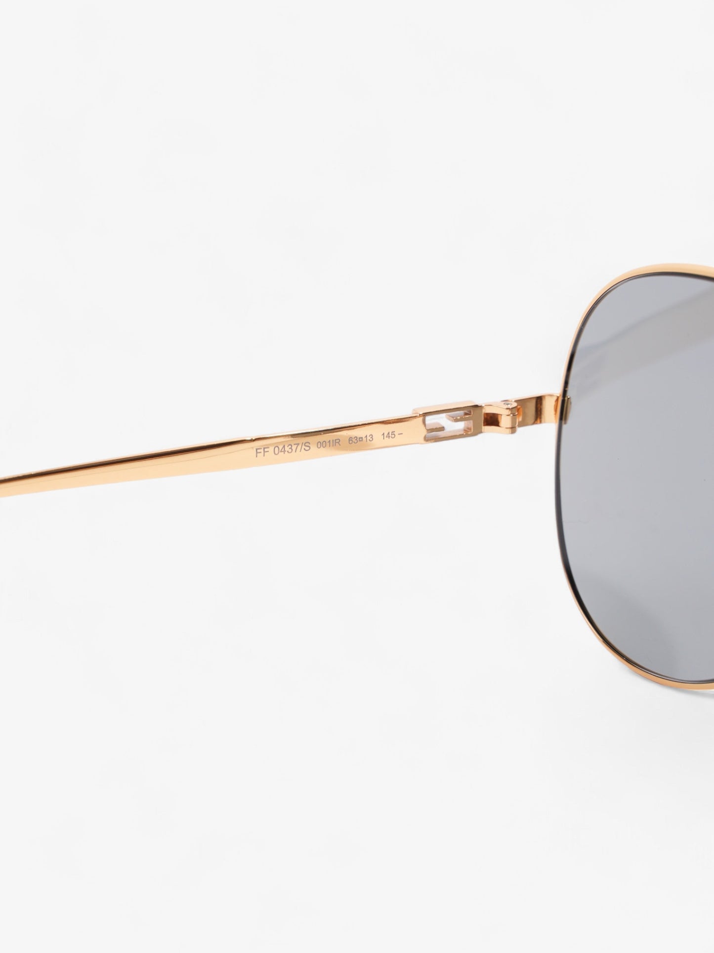 Fendi FF Travel Aviator Gold Acetate 145mm