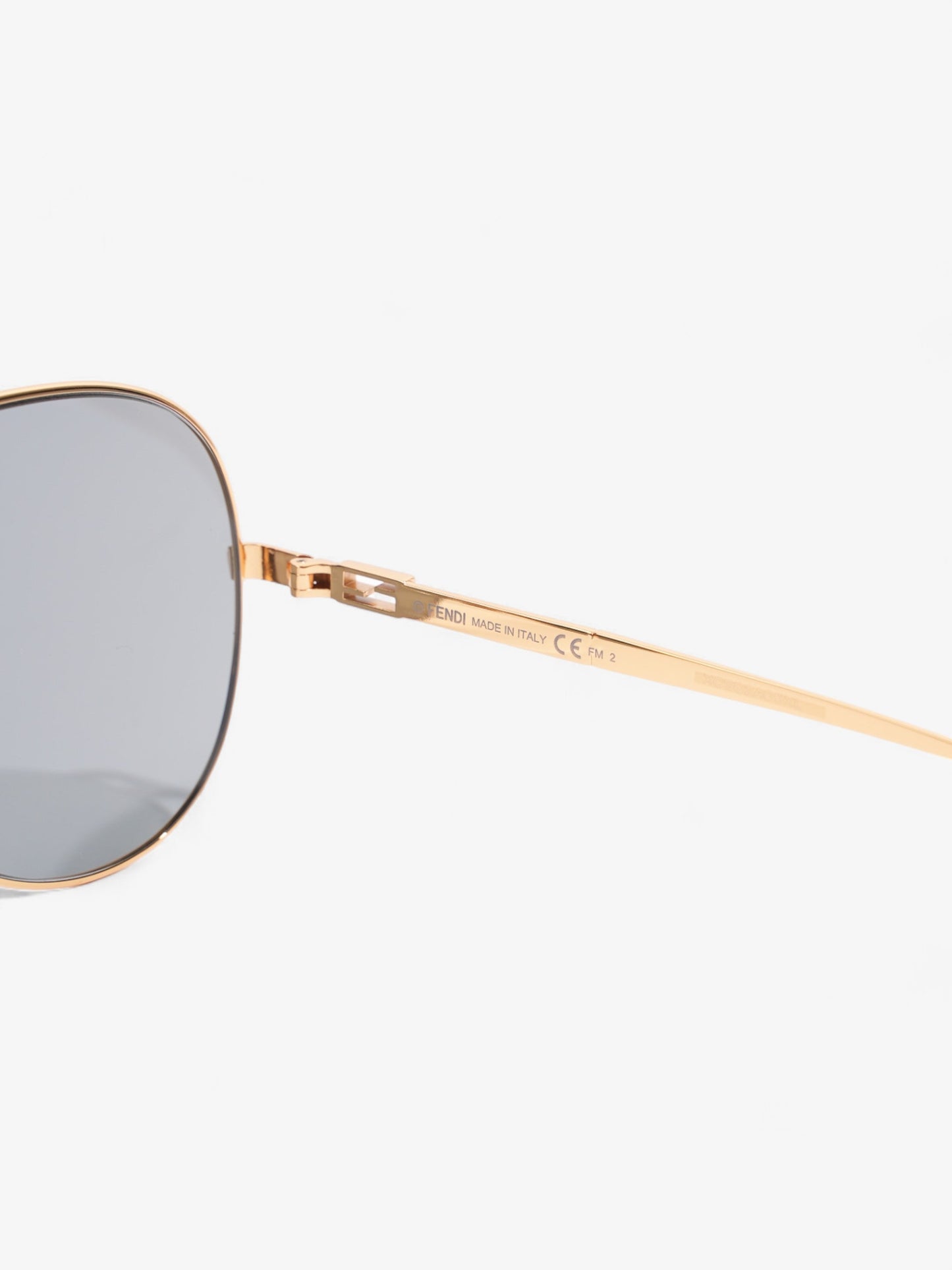 Fendi FF Travel Aviator Gold Acetate 145mm