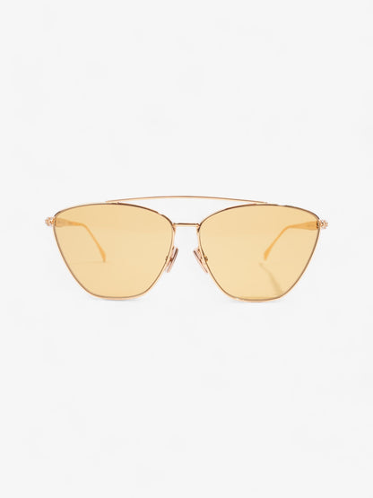 Fendi Baguette Aviator Sunglasses Gold / Yellow Acetate 145mm