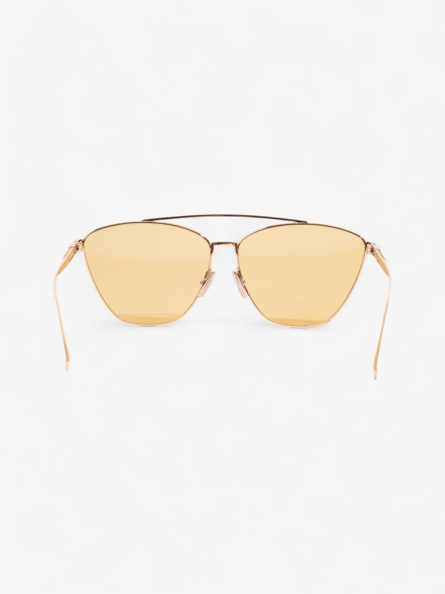 Fendi Baguette Aviator Sunglasses Gold / Yellow Acetate 145mm