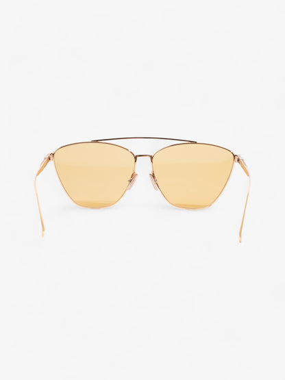 Fendi Baguette Aviator Sunglasses Gold / Yellow Acetate 145mm