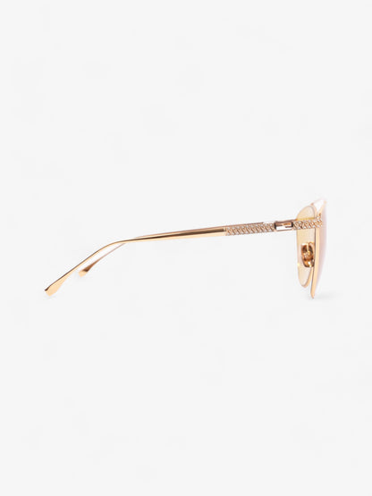 Fendi Baguette Aviator Sunglasses Gold / Yellow Acetate 145mm
