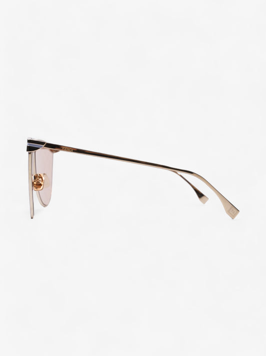 Fendi FF Fabulous 2.0 Shield Sunglasses Gold / Lavender Acetate 145mm