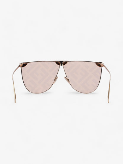 Fendi FF Fabulous 2.0 Shield Sunglasses Gold / Lavender Acetate 145mm