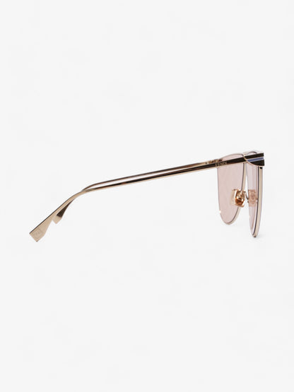 Fendi FF Fabulous 2.0 Shield Sunglasses Gold / Lavender Acetate 145mm
