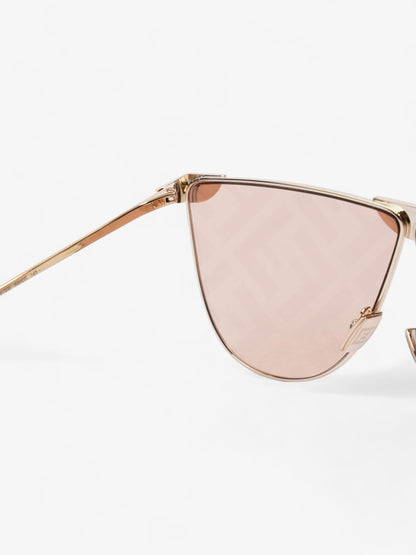 Fendi FF Fabulous 2.0 Shield Sunglasses Gold / Lavender Acetate 145mm