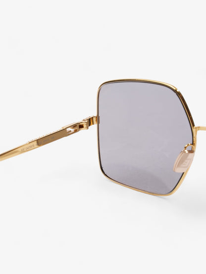 Fendi Oversized Sunglasses with Rhinestones Gold Acetate 145mm