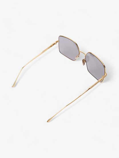 Fendi Oversized Sunglasses with Rhinestones Gold Acetate 145mm