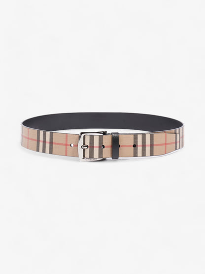 Burberry Check Belt Black / Nova Check Leather 85cm / 34"