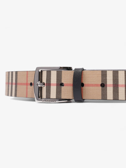 Burberry Check Belt Black / Nova Check Leather 85cm / 34"