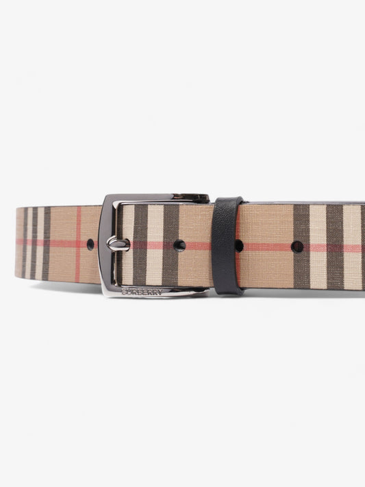 Burberry Check Belt Black / Nova Check Leather 85cm / 34"