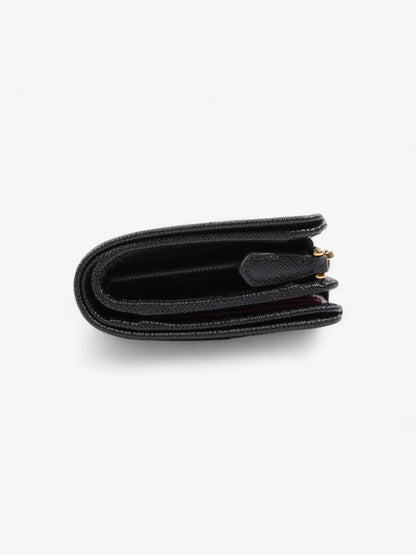 Prada Small Bifold Wallet Black Saffiano Leather