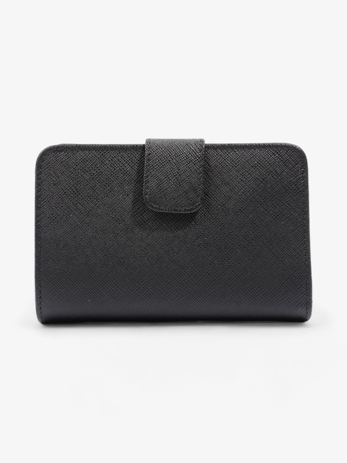 Prada Small Bifold Wallet Black Saffiano Leather