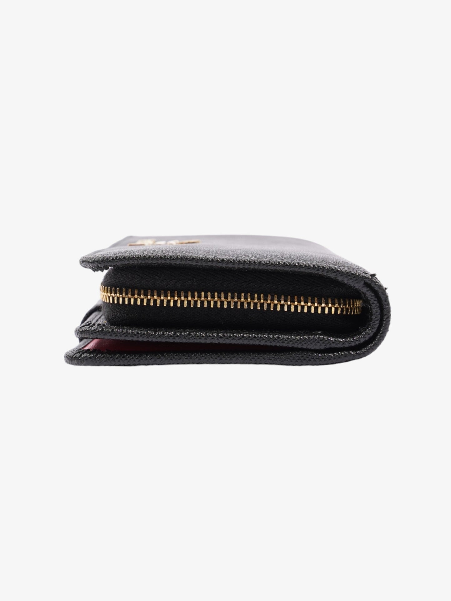 Prada Small Bifold Wallet Black Saffiano Leather
