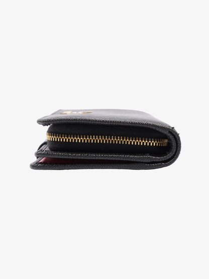 Prada Small Bifold Wallet Black Saffiano Leather