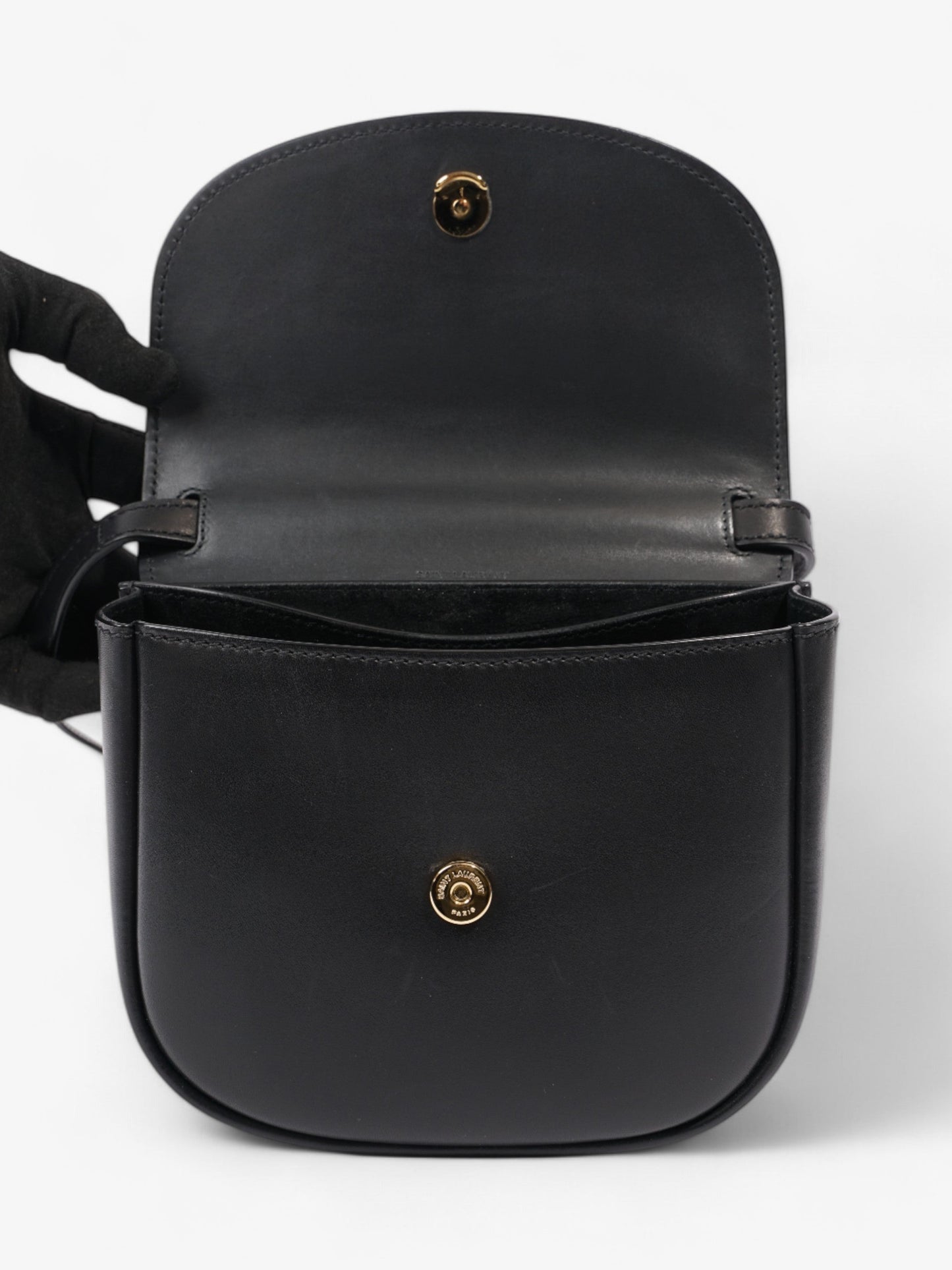 Saint Laurent Kaia Black Calfskin Leather Small