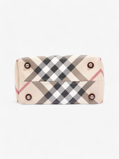Burberry Check Tote Nova Check / Deep Red Canvas