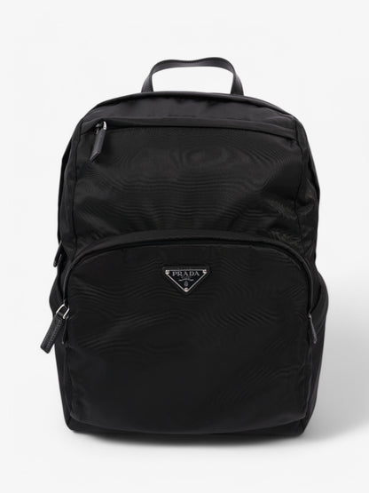 Prada Triangle Logo Backpack Black Re Nylon