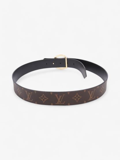 Louis Vuitton LV Circle 35MM Reversible Belt Monogram / Black Coated Canvas 95cm 37.5"