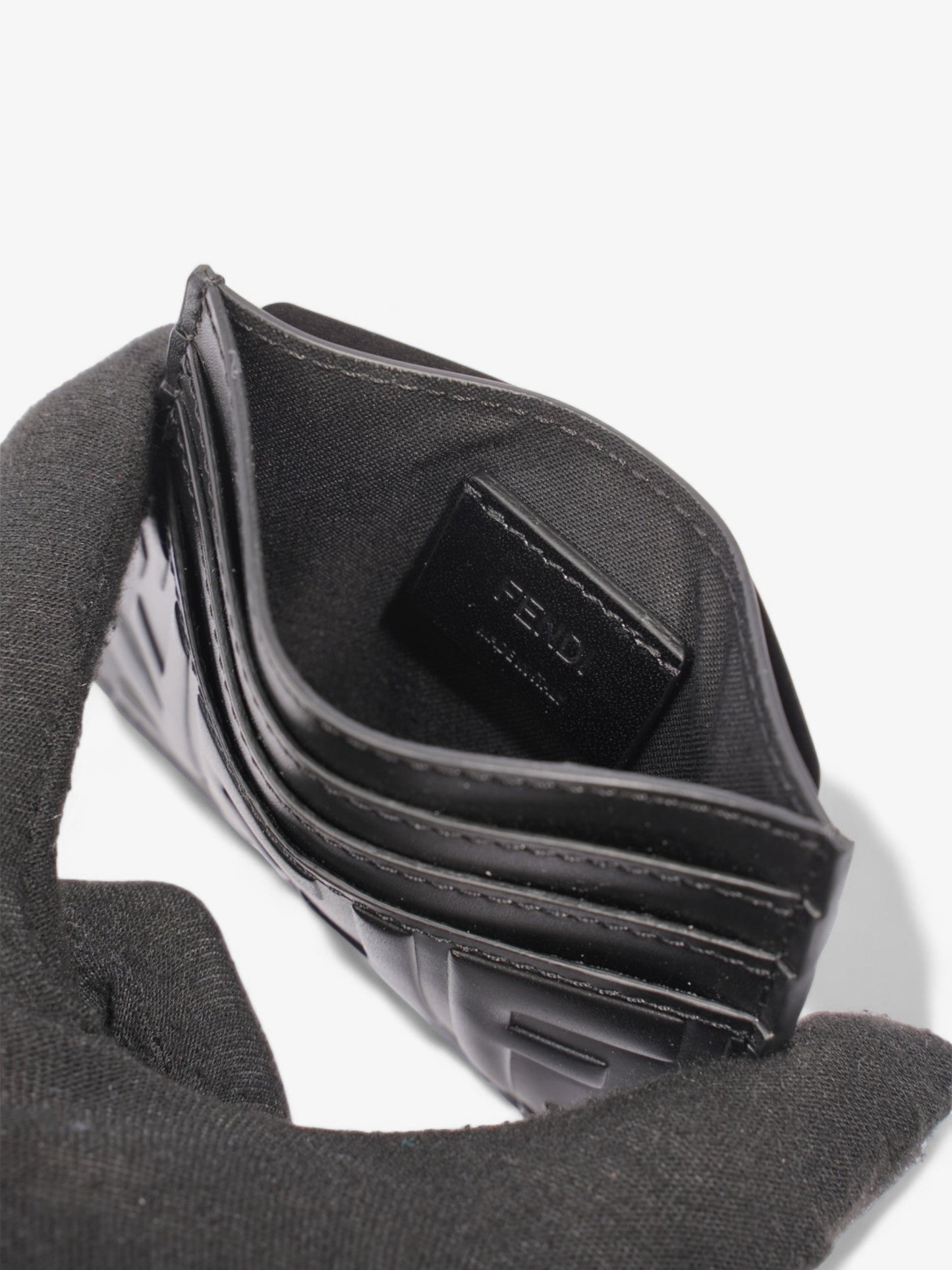 Fendi FF Cardholder Black Leather