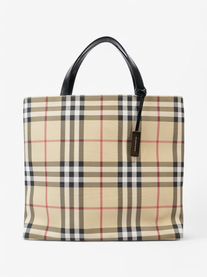 Burberry Check Tote Nova Check / Black Canvas