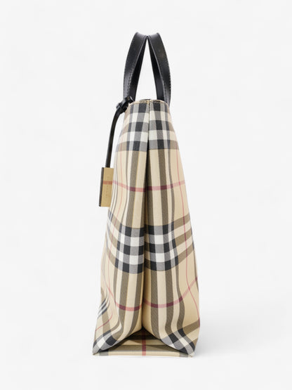 Burberry Check Tote Nova Check / Black Canvas
