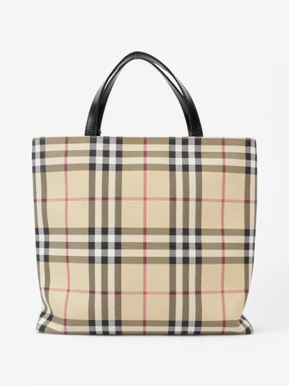 Burberry Check Tote Nova Check / Black Canvas