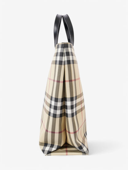 Burberry Check Tote Nova Check / Black Canvas