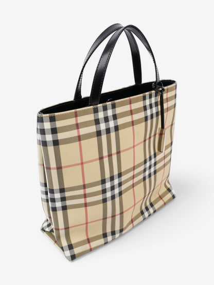 Burberry Check Tote Nova Check / Black Canvas