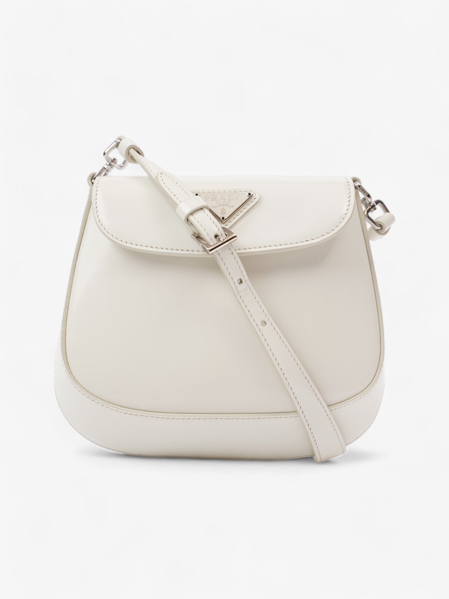 Prada Cleo White Leather Mini
