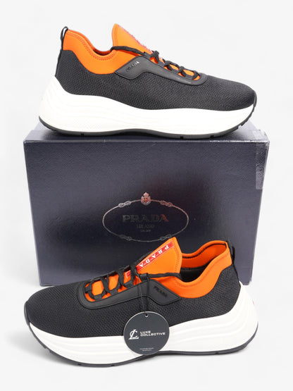 Prada Neoprene Sneakers Black / Orange  Neoprene EU 43 UK 9