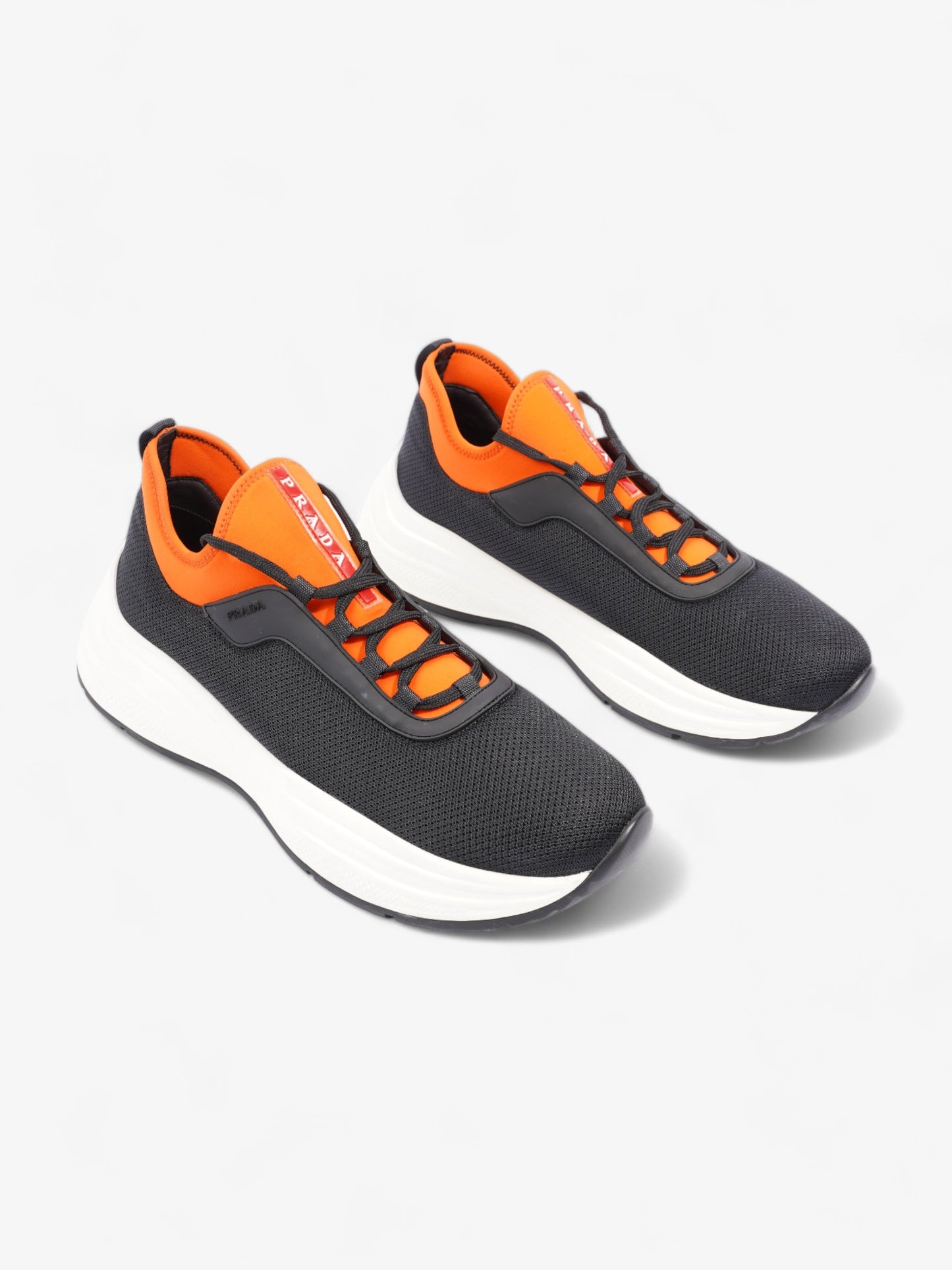 Prada Neoprene Sneakers Black / Orange  Neoprene EU 43 UK 9