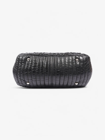 Chanel Astrakhan Shopping Bag Black Lambskin Leather
