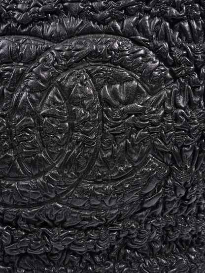 Chanel Astrakhan Shopping Bag Black Lambskin Leather