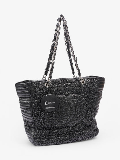 Chanel Astrakhan Shopping Bag Black Lambskin Leather
