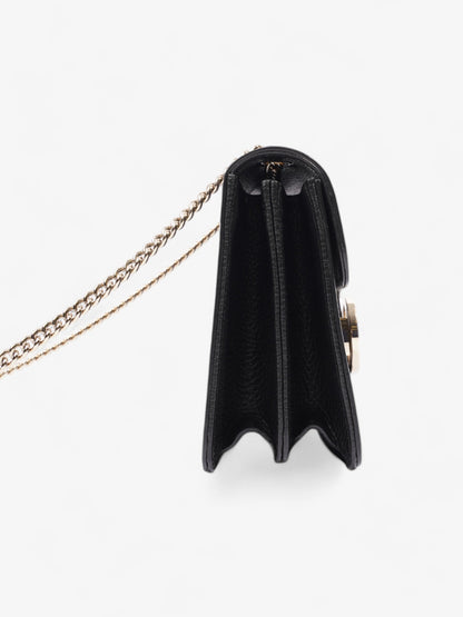 Gucci Dollar Interlocking G Black Calfskin Leather Small